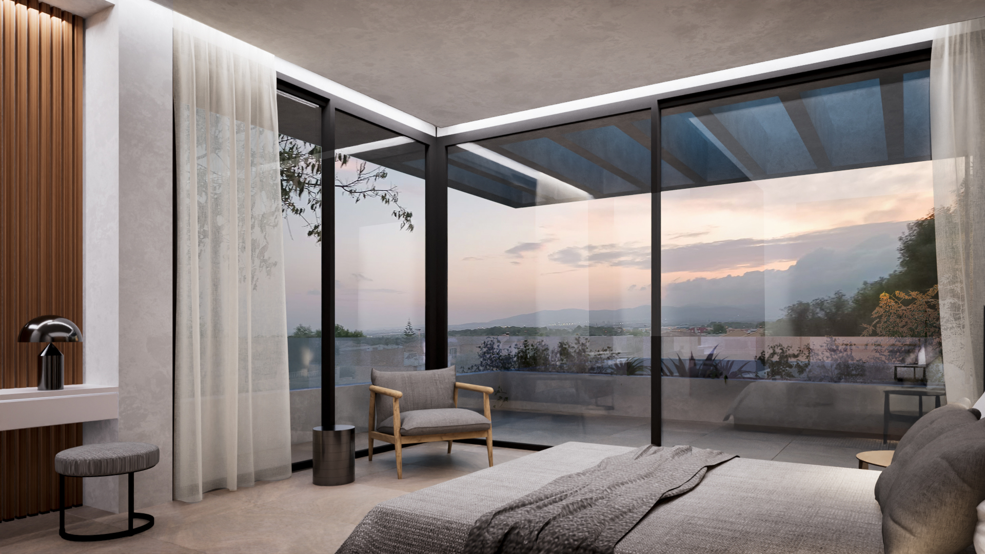 Master bedroom with views over Mallorca